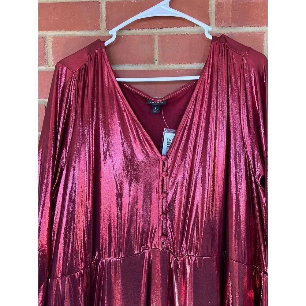 Red Torrid Metallic Maxi Dress NWT XL 18-20 - Picture 3 of 6